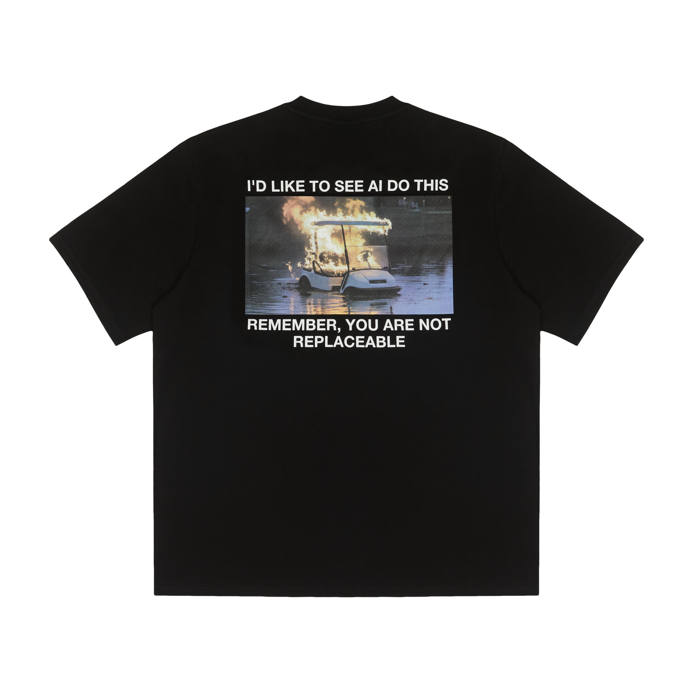 Burning Golf Cart Tee